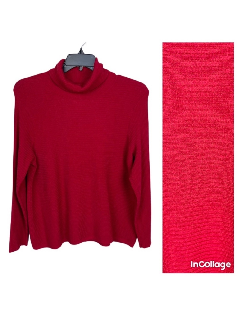 ✅ NWT Investments Plus Size Red Turtleneck sweater 2X